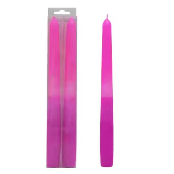 Ashland Unscented Neon Taper Candles- Pink - Picture 1 of 4
